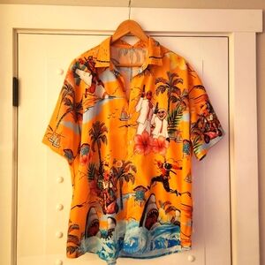 Mens 2xl Deadpool Hawaiian shirt
